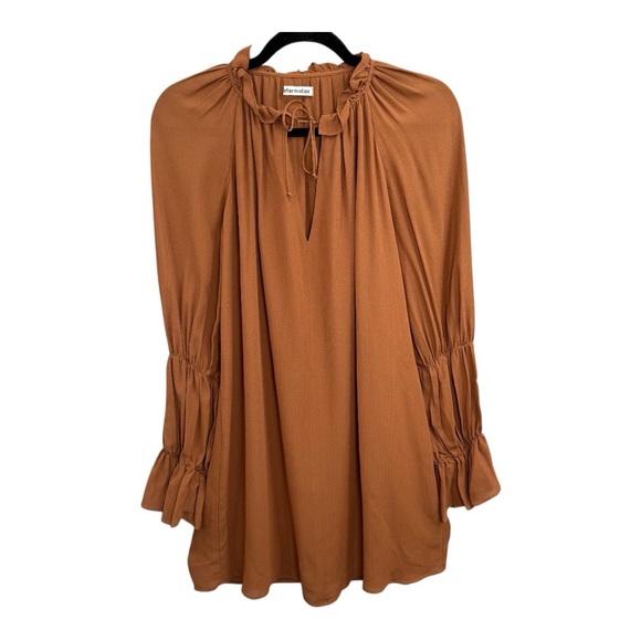 Reformation Adrienne Tunic Shift Mini Dress in Cinnamon Size XS NWT - Picture 1 of 9